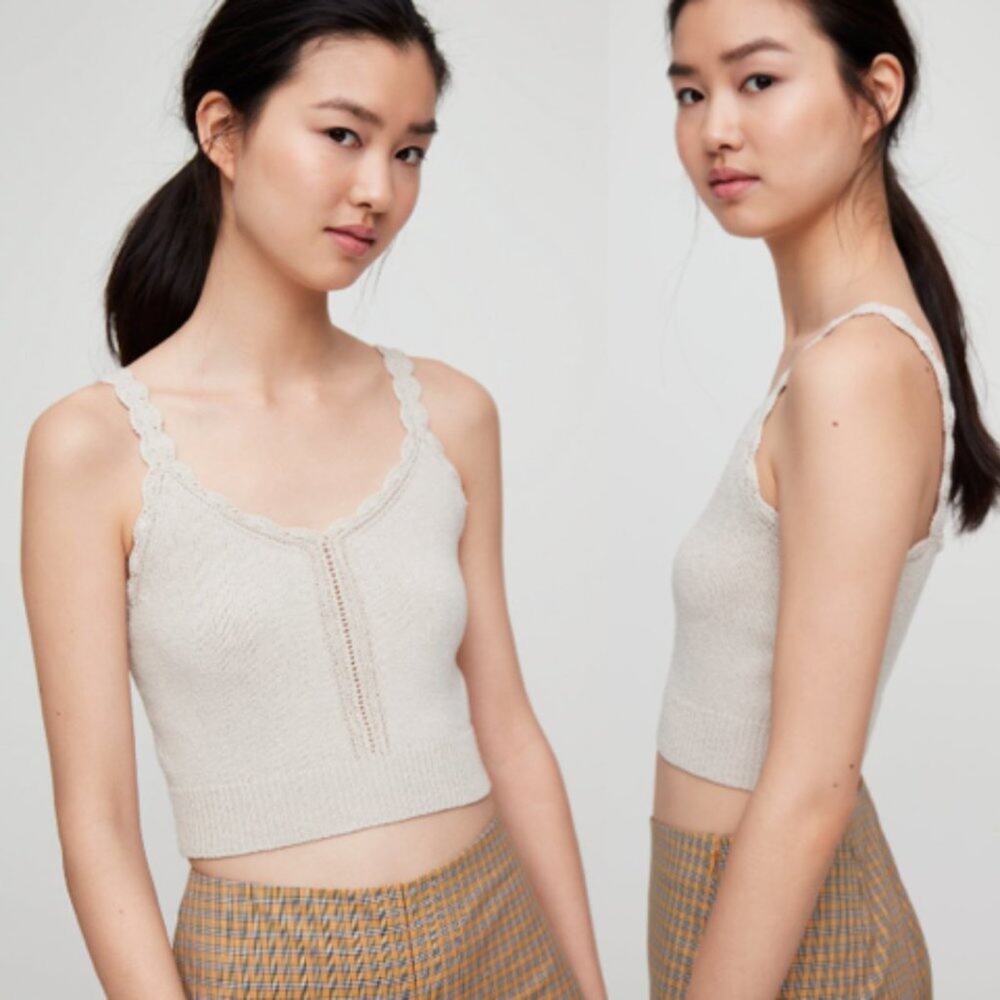 Aritzia Sunday Best Eowyn Cropped Knit Tank Top